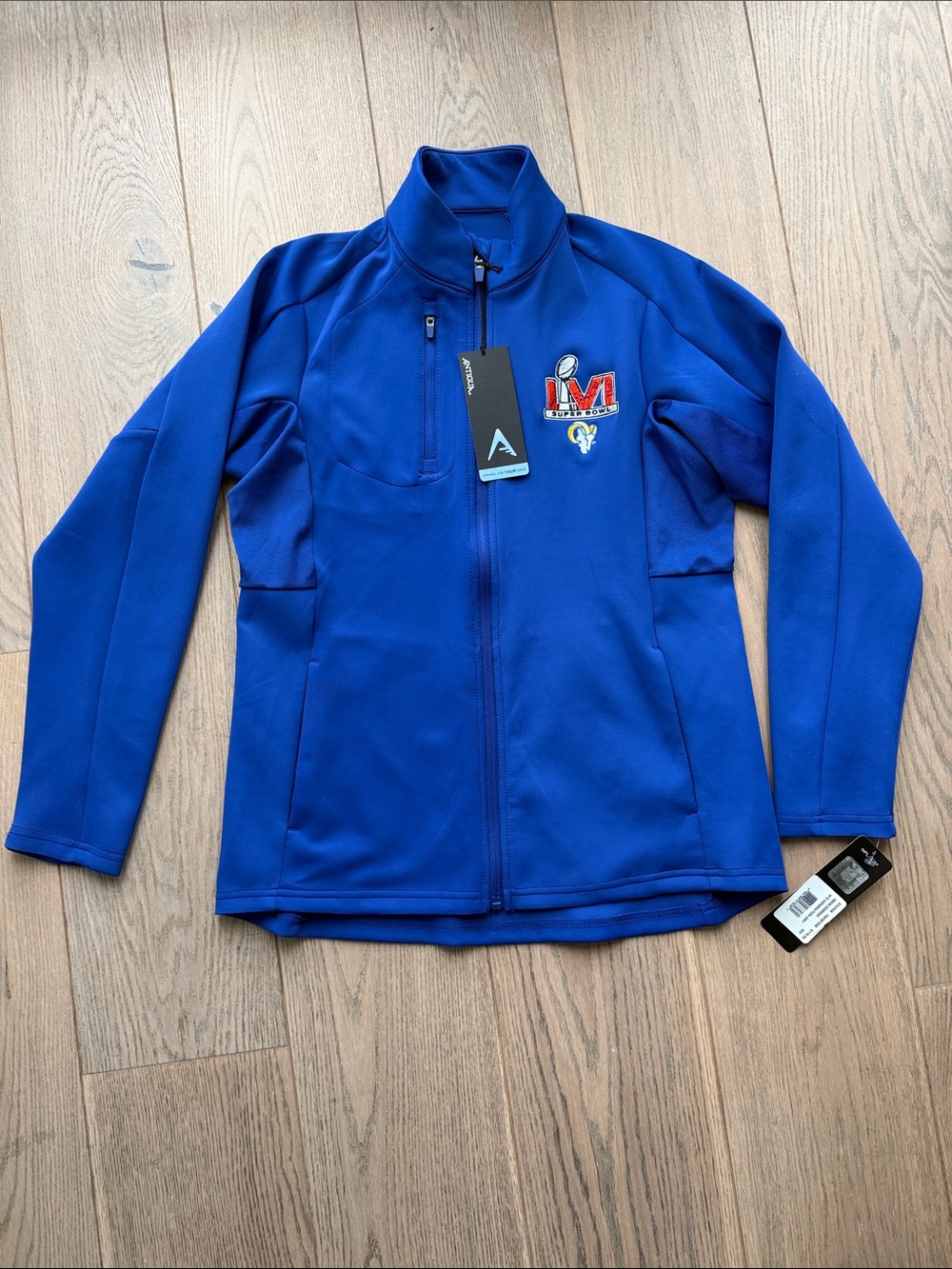 🏈 Antigua Super Bowl LVI Los Angeles Rams Women’s Jacket – NWT – Size Medium